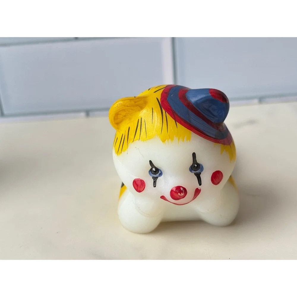 3 Pc Fenton Art Glass Centennial Countdown Celebration Clown Bear Figurines  USA